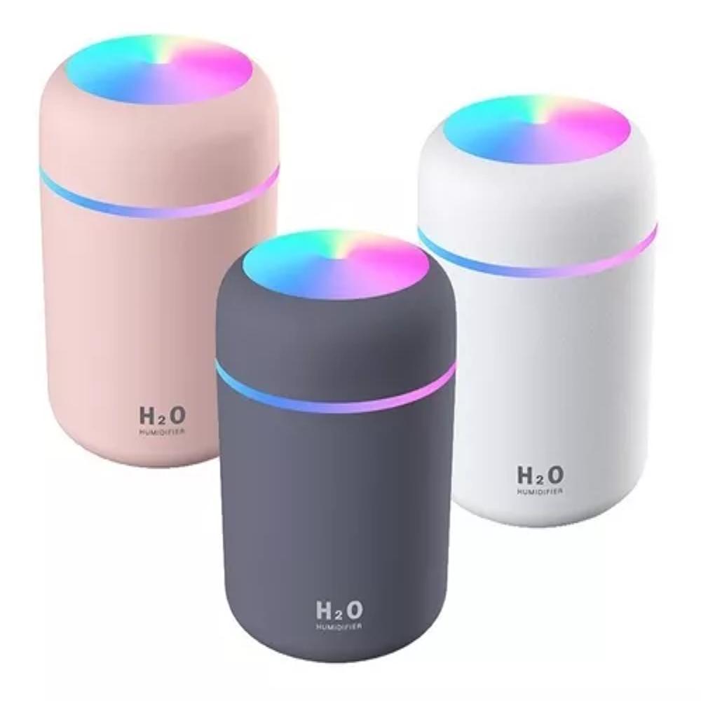 Humidificador Difusor Aroma Ambientador Luz Led Color Rosa