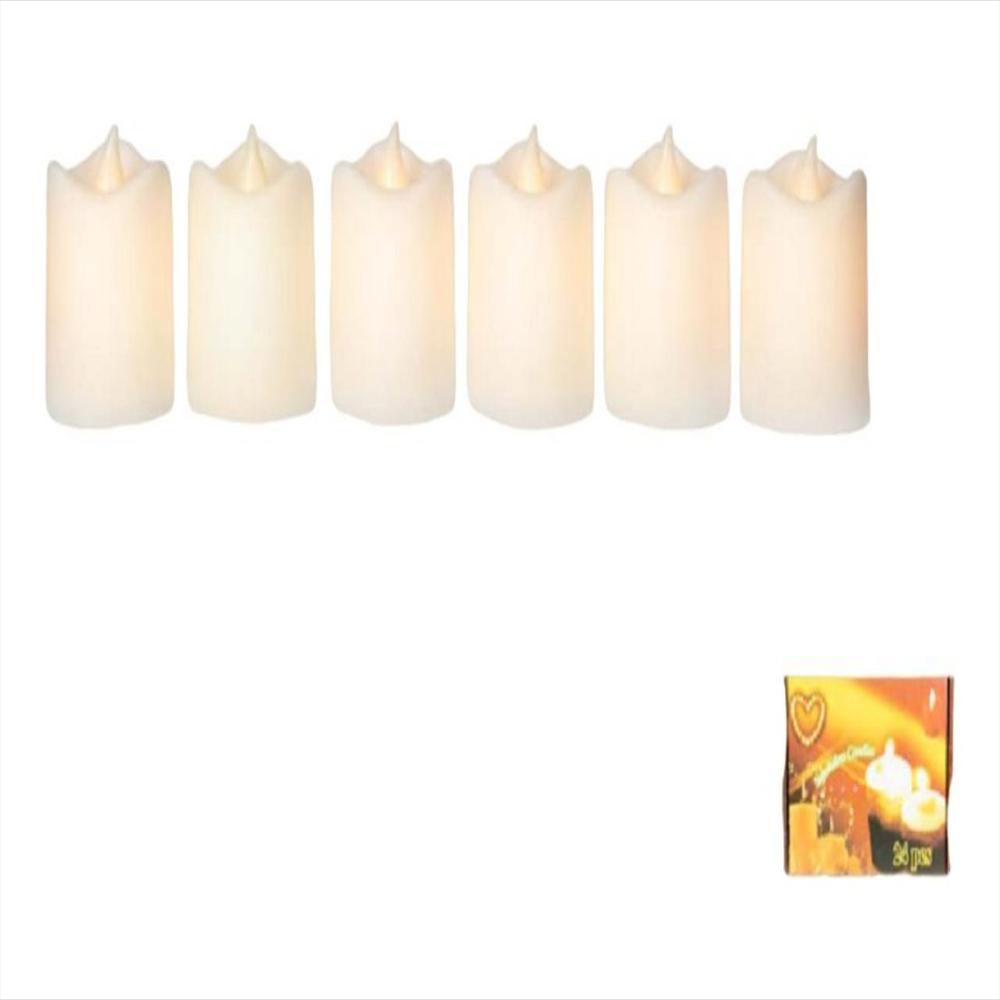 Velas Led 5 Cm Pila Incluida Luz Amarilla Blanca Multicolor X 24 Unidades