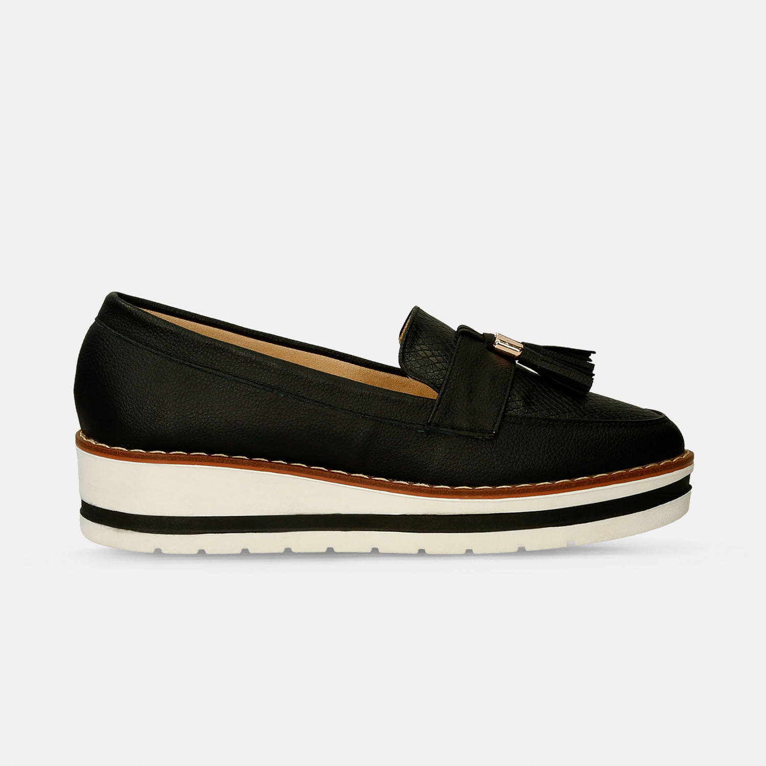 Mocasines Negro Bata Jarana Mujer