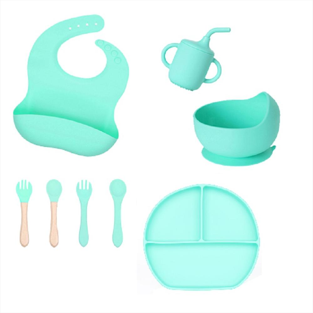 Vajilla En Silicona X 8 Pcs / Verde Menta