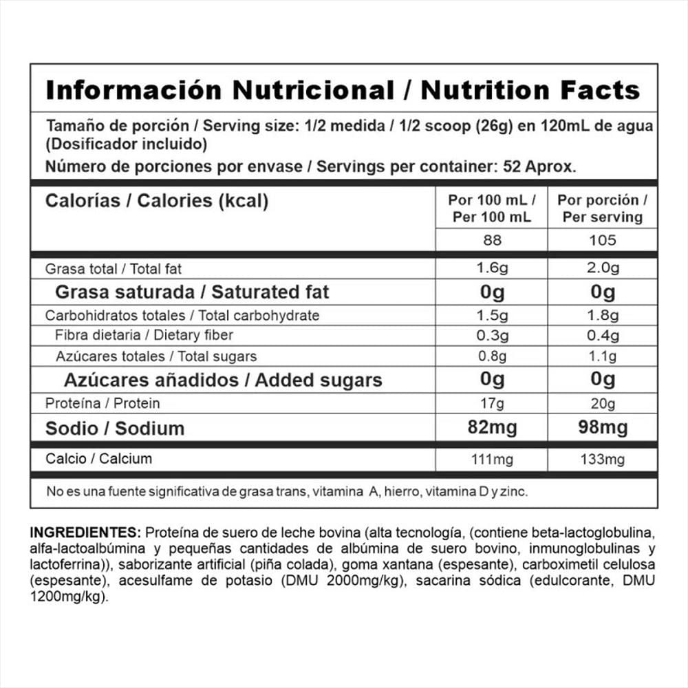 Bipro Piña Colada 3 Lb Proteina img #2