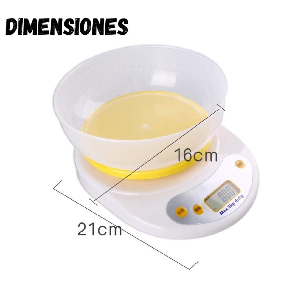 Gramera Bascula Digital Con Recipiente 5 Kilogramos img #3