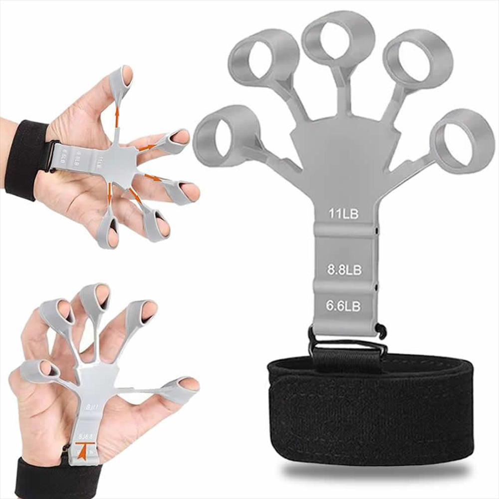 Tensor Mano Hand Grip 6.6/11 Lb Ejercitador Dedos Terapia Gris