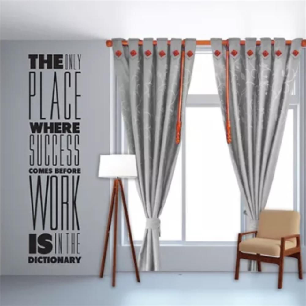 Cortinas X2 Tela Sala O Habitación 300 Cm X210 Cm Adornos Y Decoracion Del Hogar, Color Gris Claro