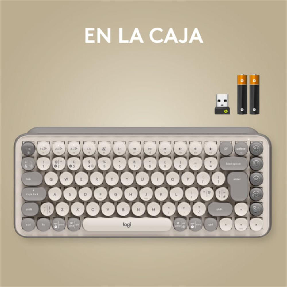 Teclado Mecánico Inalámbrico Logitech Pop Keys Mist Español 920 011518 img #4