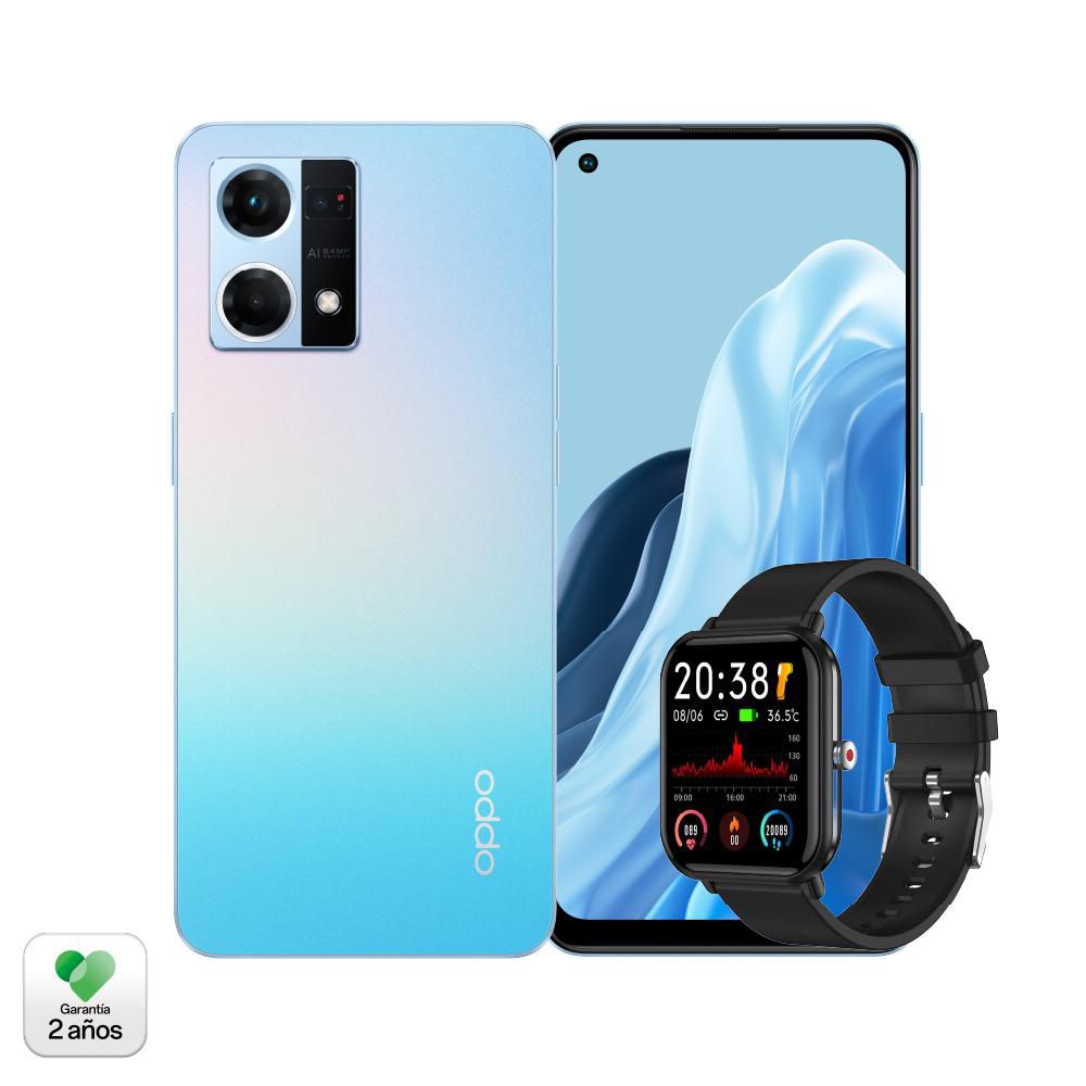 Celular OPPO Reno 7 128 GB 6 GB RAM Azul + Smartwatch