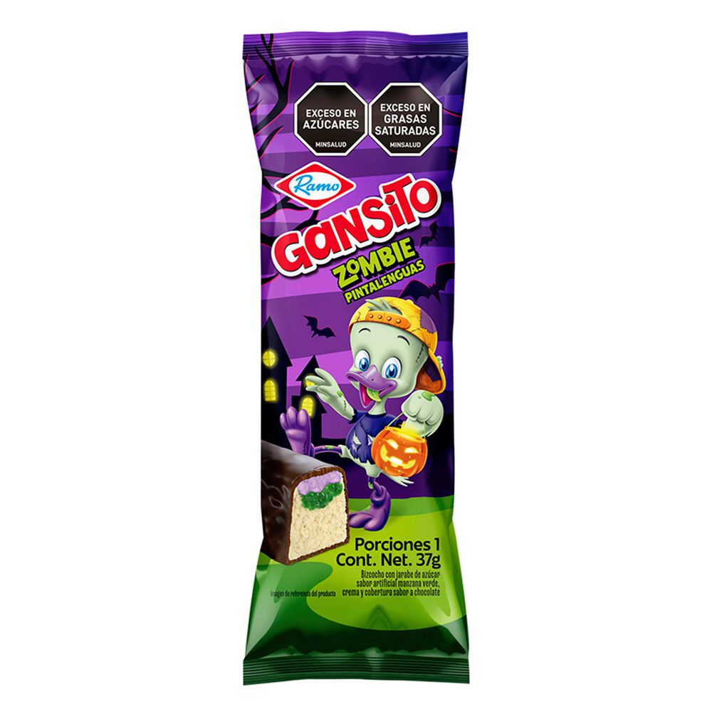 Bizcocho GANSITO Crema Cobertura Chocolate Jara (37 gr)