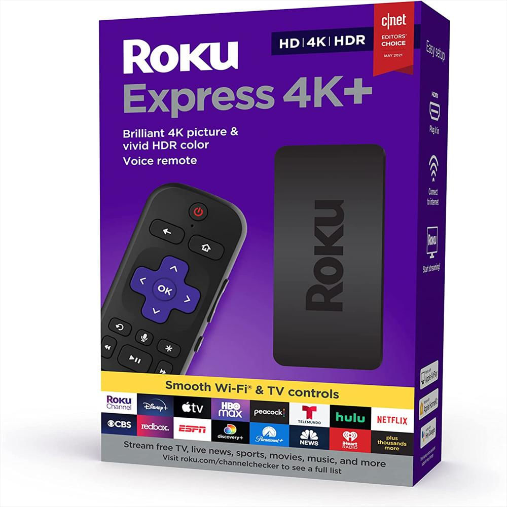 Roku Express 4K+ Reproductor Multimedia De Transmisión Hd/4K/Hdr | Control Remoto De Voz