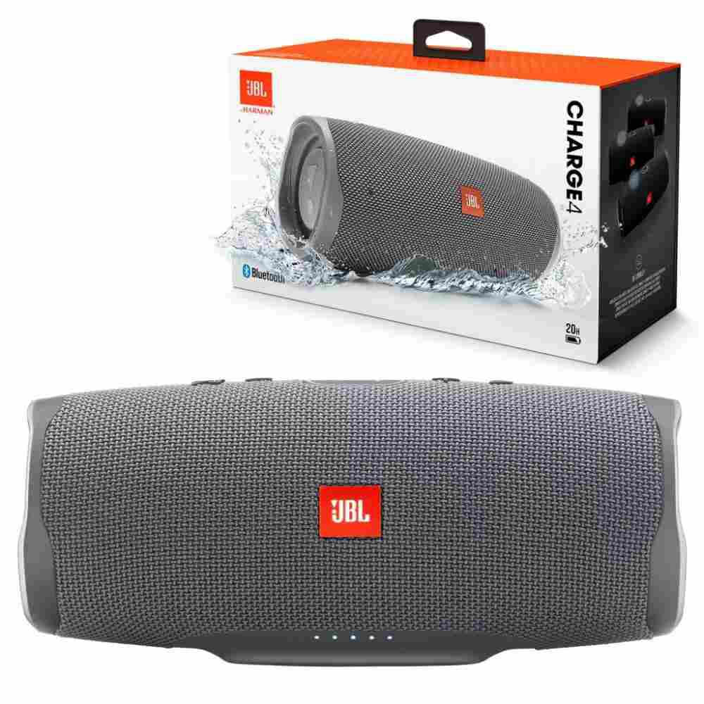Parlante Jbl Charge 4 Bluetooth Color Gris Sumergible Ipx7