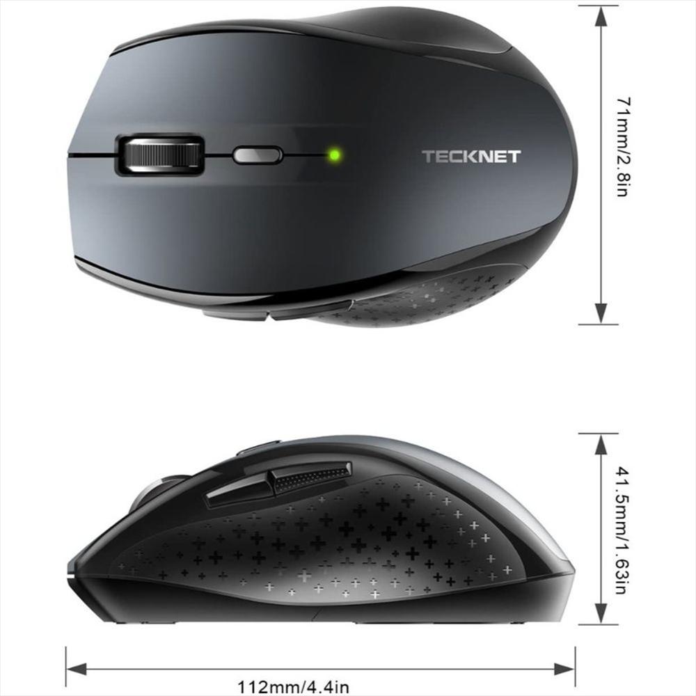 Mouse Inalámbrico Bluetooth Tecknet Color Gris img #4