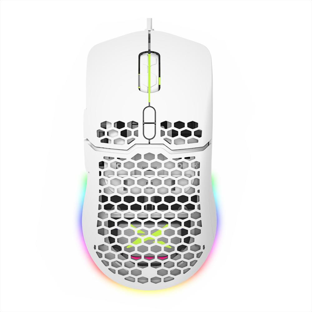 Mouse Gamer Delux M700a Rgb, Programable 7 Botones, 7200Dpi Blanco img #1