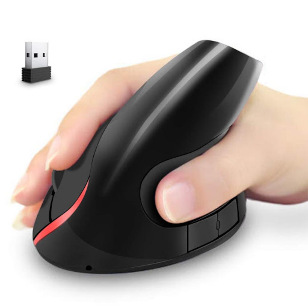 Mouse Vertical 5 D Inalámbrico Ergonómico Recargable Negro