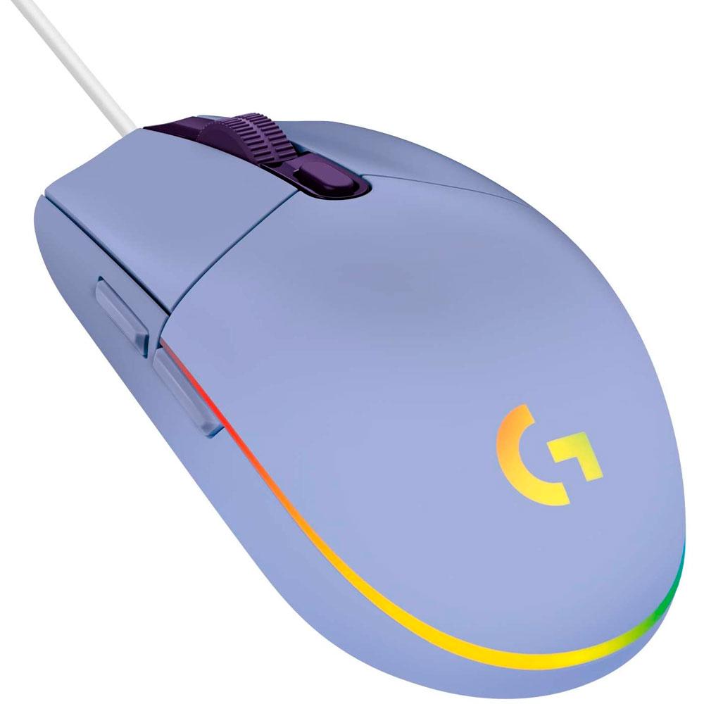 Mouse Gamer Logitech G203 Rgb Lighsync 6 Botones Lila