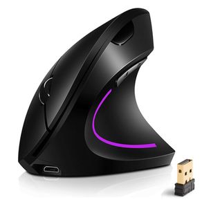 Mouse Ergonomico Vertical Inalambrico 2.4G Recargable Usb
