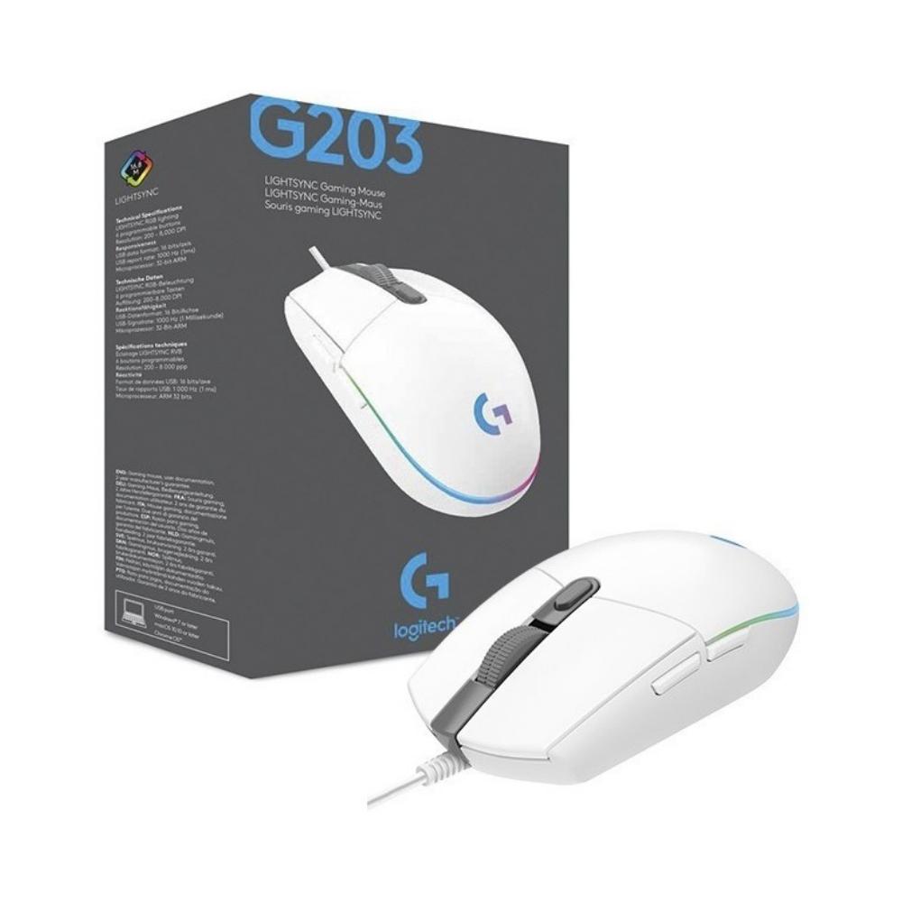 Mouse Logitech G203 Prodigy Gaming Rgb Blanco
