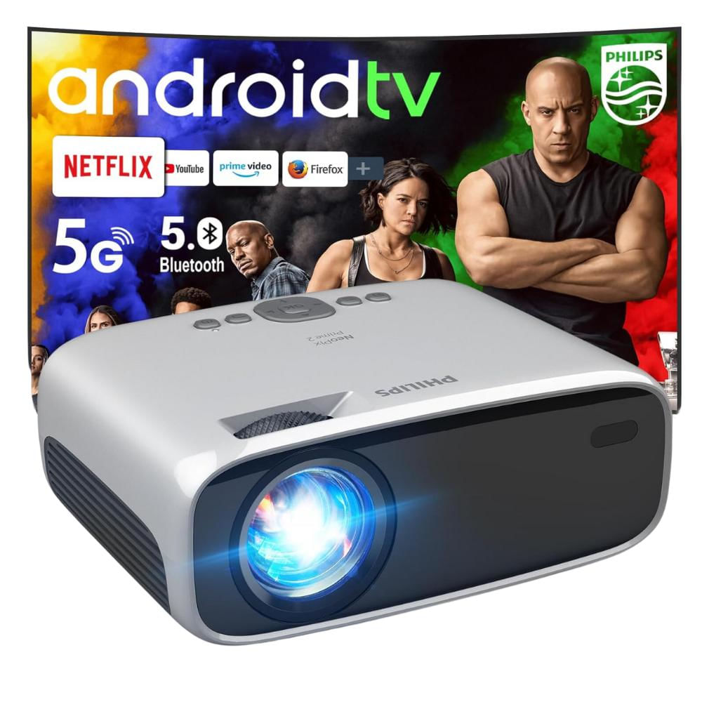Proyector Video Beam Philips Android Wifi 5G 10.000 Lumens Neopix Prime 2