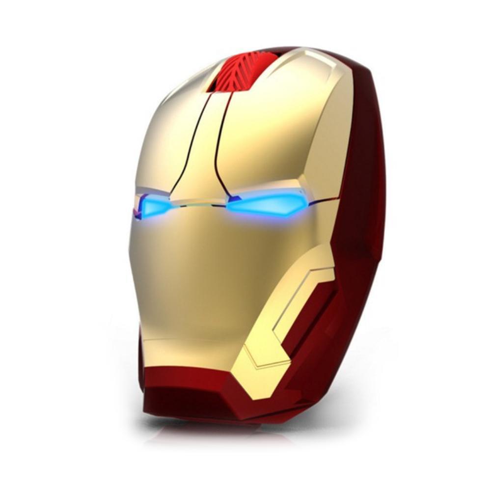 Mouse Inalambrico Iron Man Con Velocidad Ajustable Dorado img #2