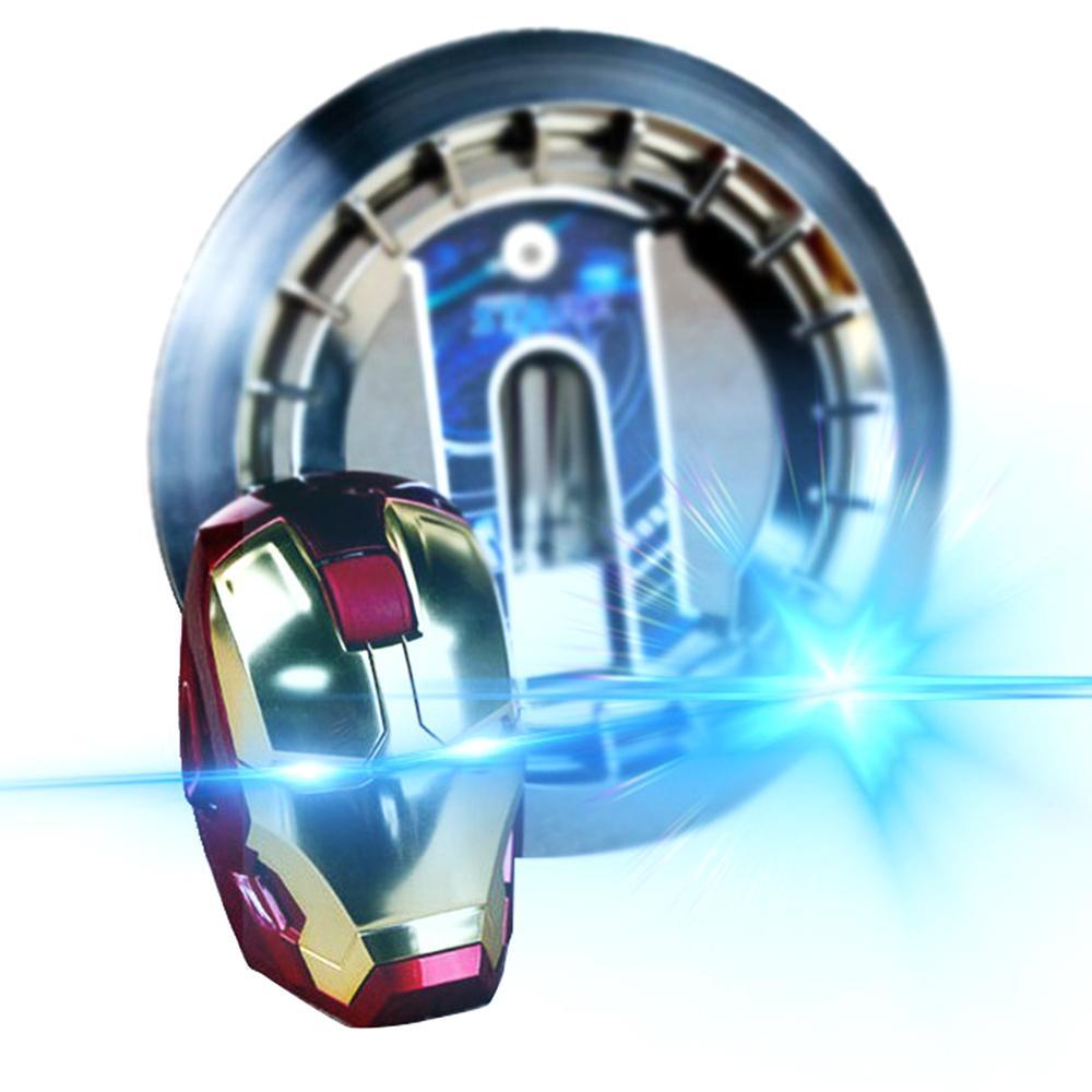 Mouse Inalambrico Iron Man Con Velocidad Ajustable Dorado img #5