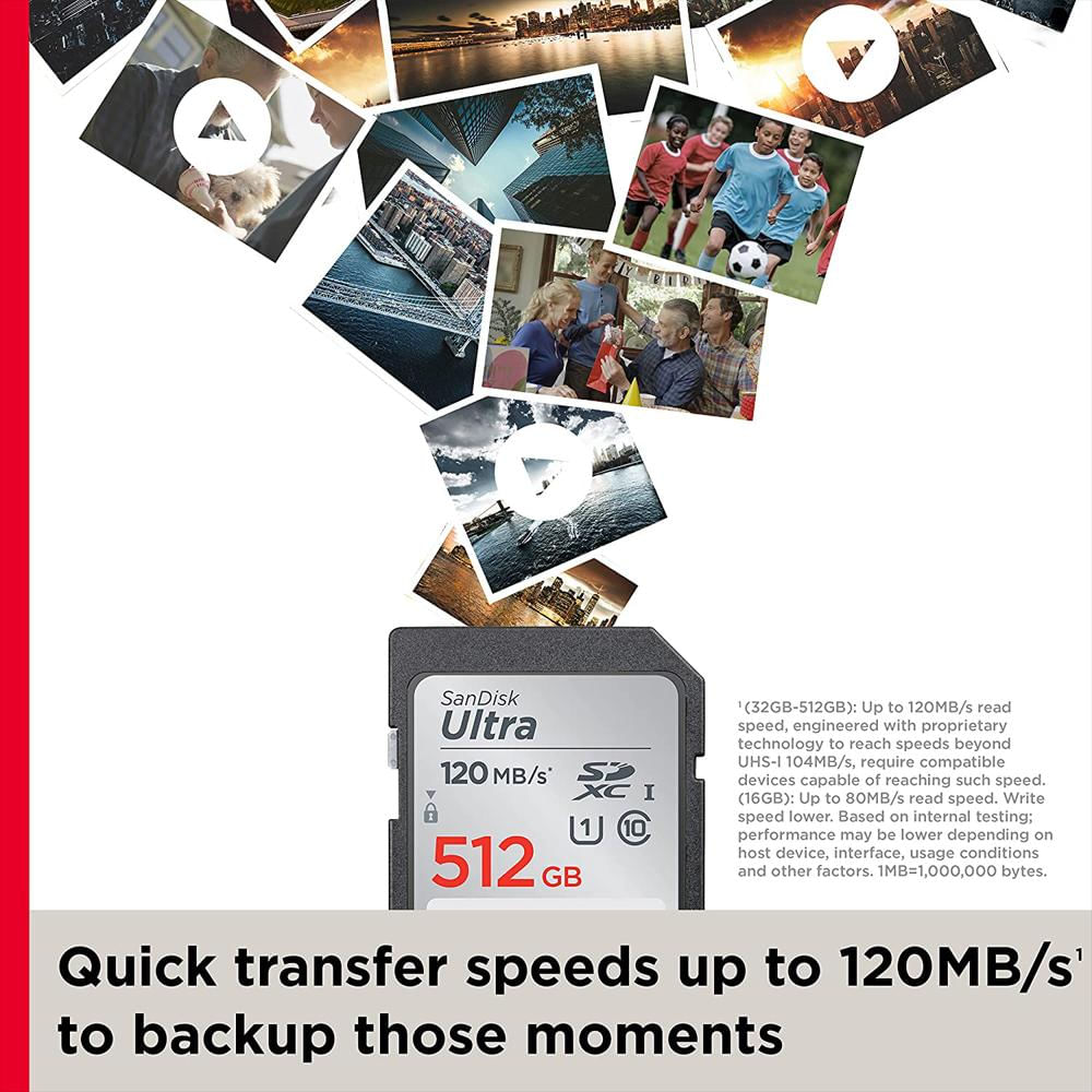 Memoria Sandisk Sd Ultra Sdhc Uhs I 64 Gb 120 Mb/S C10 U1 img #4
