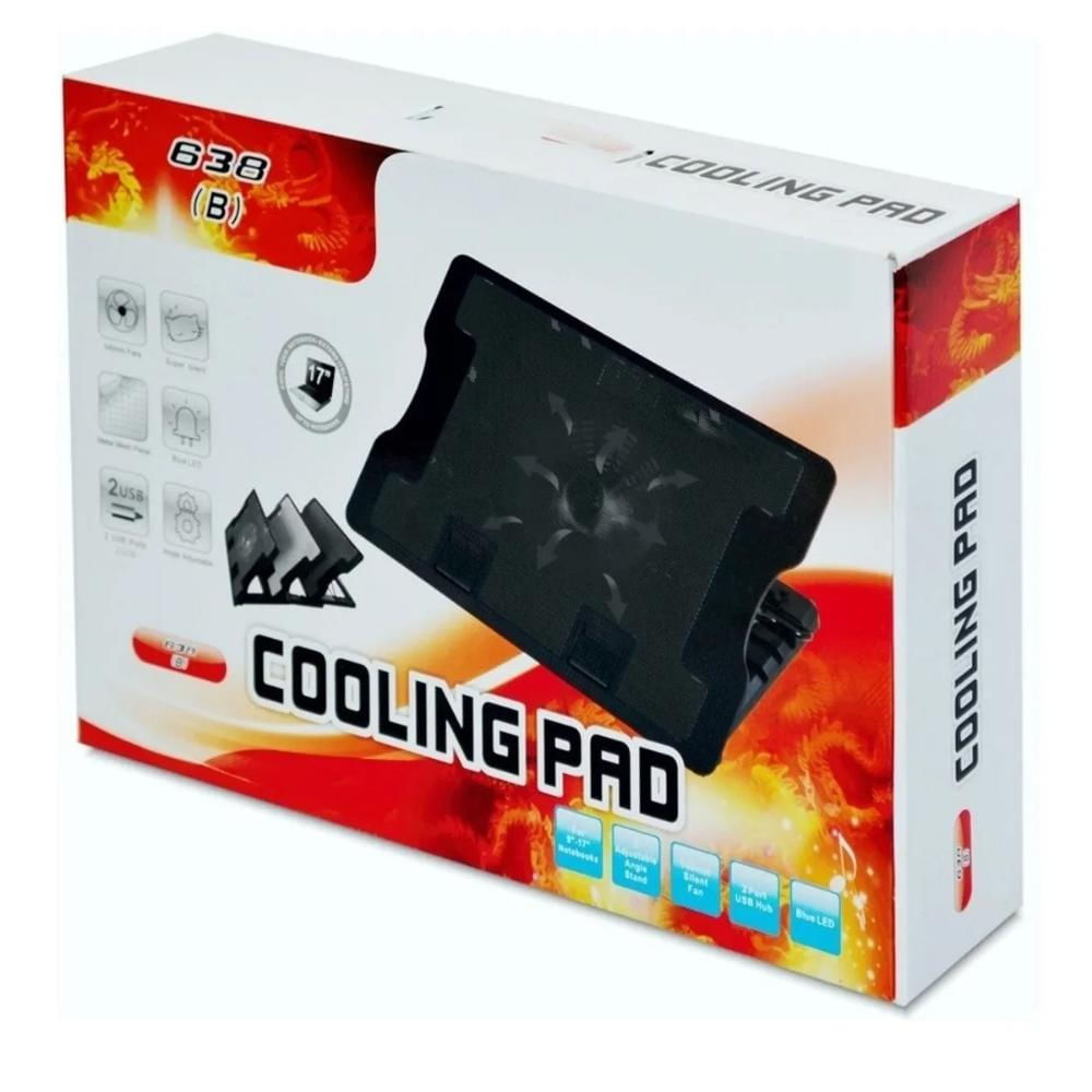 Base Refrigerante 638B Notebook Plegable Azul 1 Ventilador