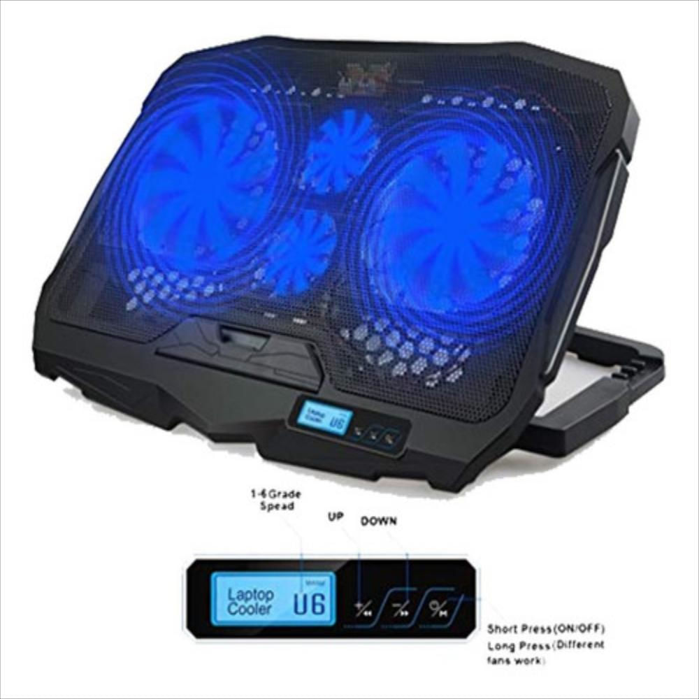 Base Refrigerante Gamer Para Portátil 5 Niveles 4 Ventiladores