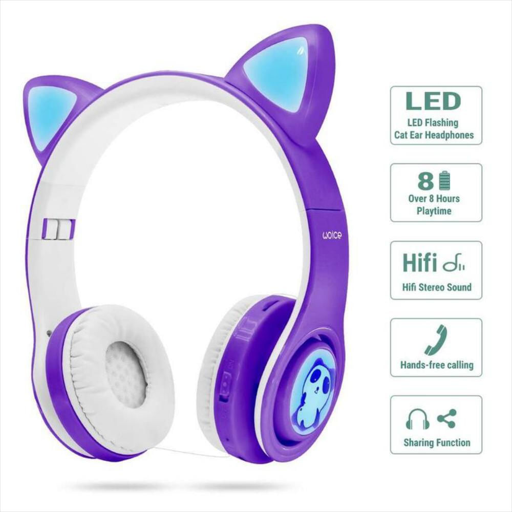 Diadema Inalámbrica Bluetooth Para Niños Con Luces Led img #1