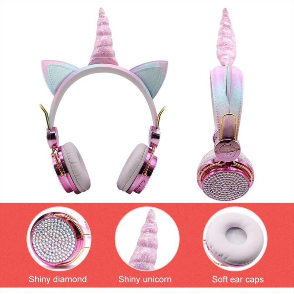 Diadema Ajustable Para Niñas Unicornio Bluetooth Micrófono img #2