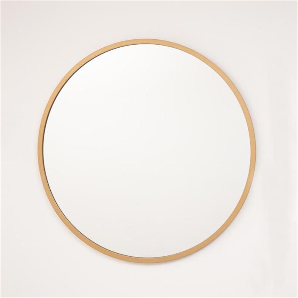 Espejo Redondo Mdf 60 Cm Dorado