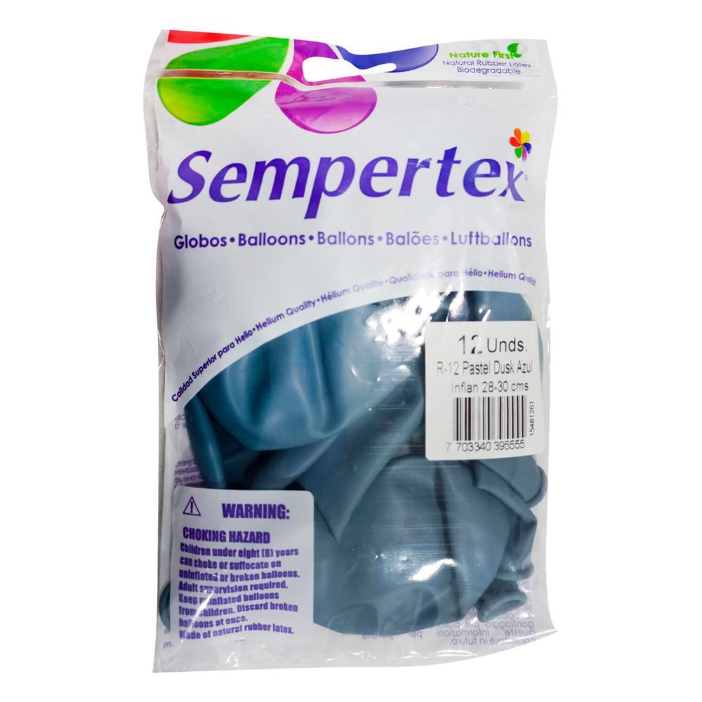 GLOBOS LATEX PASTEL DUSK AZUL SEMPERTEX 7703340395555 img #1