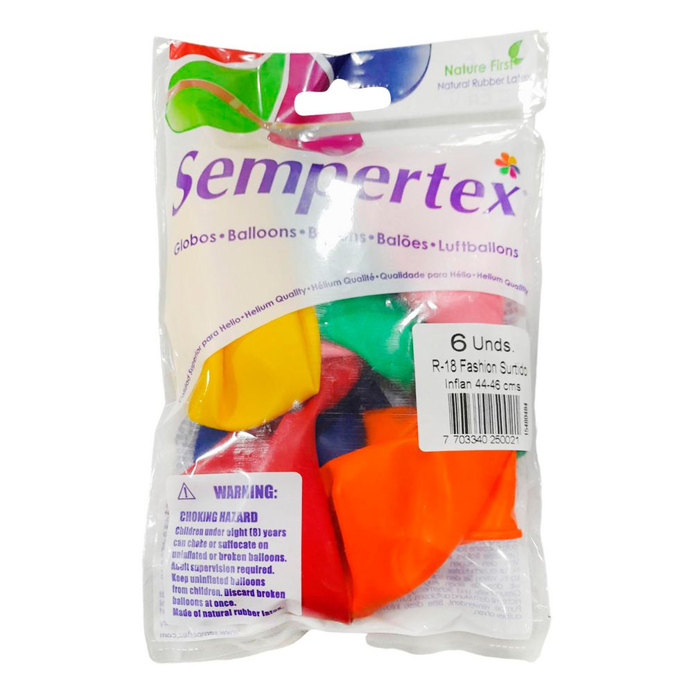 GLOBOS LATEX FASHION SURTIDO SEMPERTEX 7703340250021 img #1