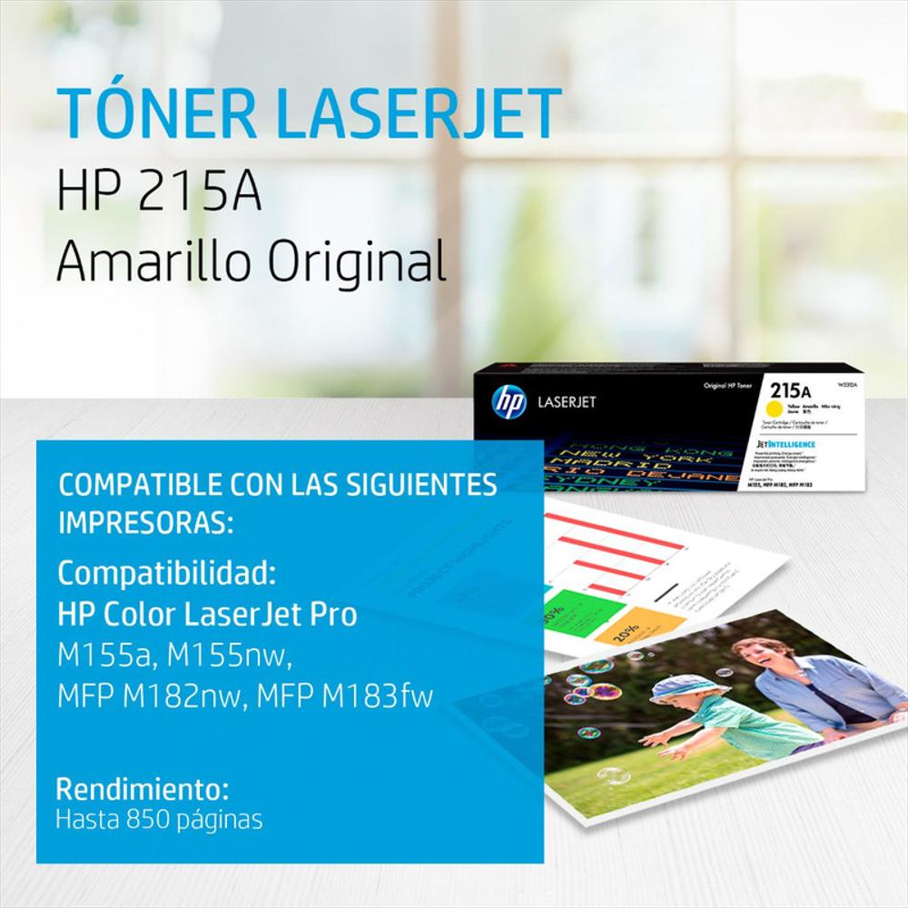 Toner Hp Amarillo 215A Laserjet M155,M182,M183 850 Pag. img #2