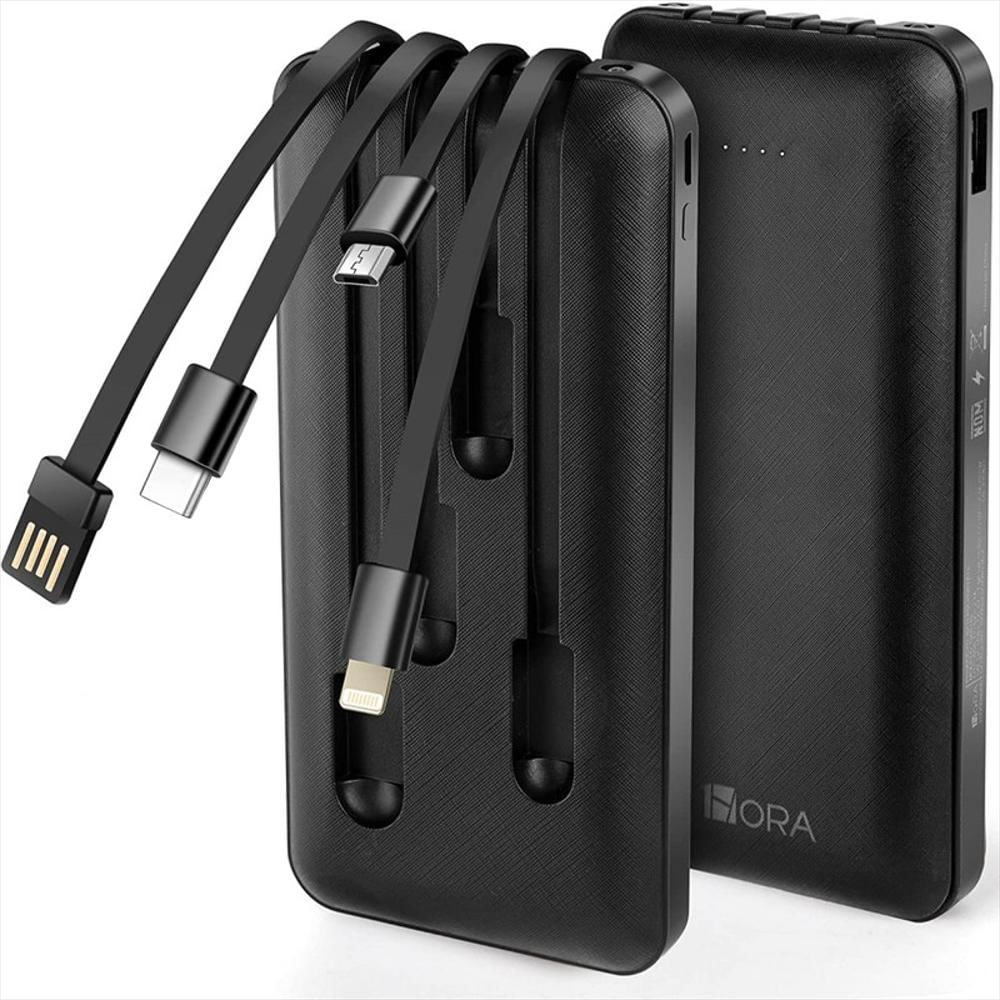 Power Bank 10000Ma Carga Rápida Cuatro Cables Gar148