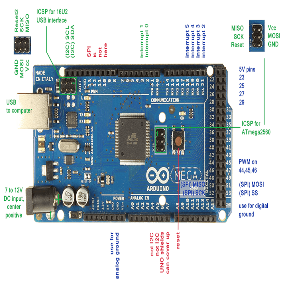 Arduino Mega 2560 R3 Con Cable img #1
