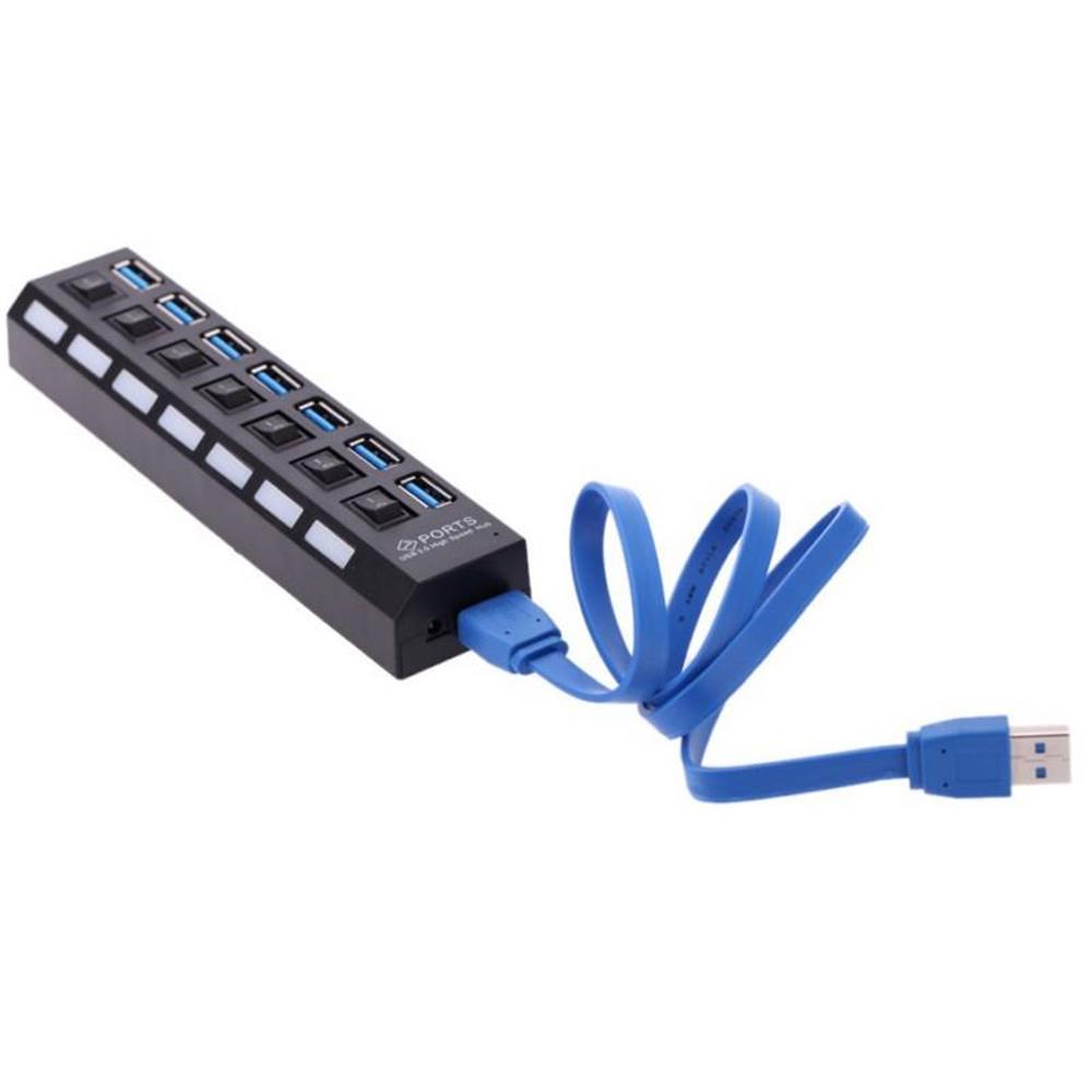 Hub Switch Usb 3.0 7 Puertos Interruptor On Off 5 Gbps 1 img #3