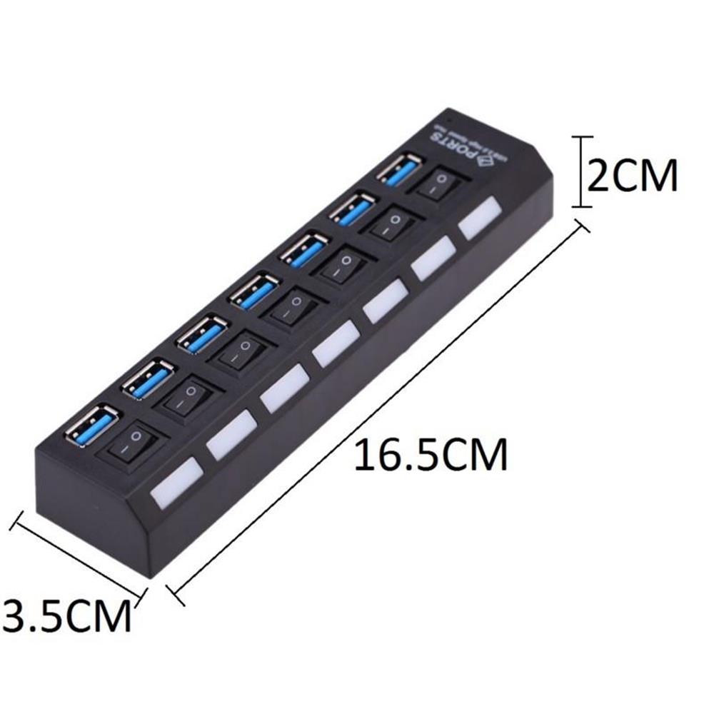 Hub Switch Usb 3.0 7 Puertos Interruptor On Off 5 Gbps 1 img #5