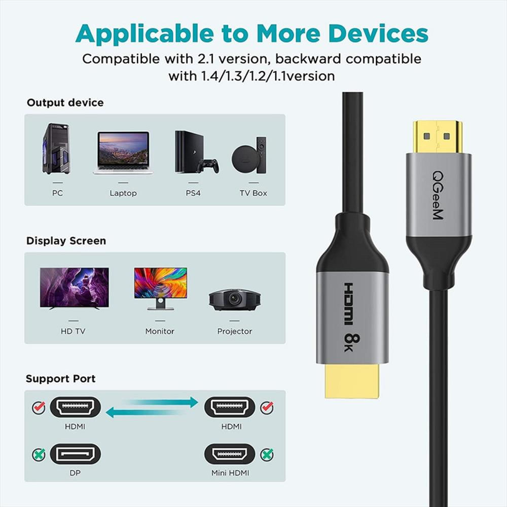 Cable Hdmi 2.1 8K Alta Velocidad Ultra Hd 48 Gbps Video 1.8M img #3