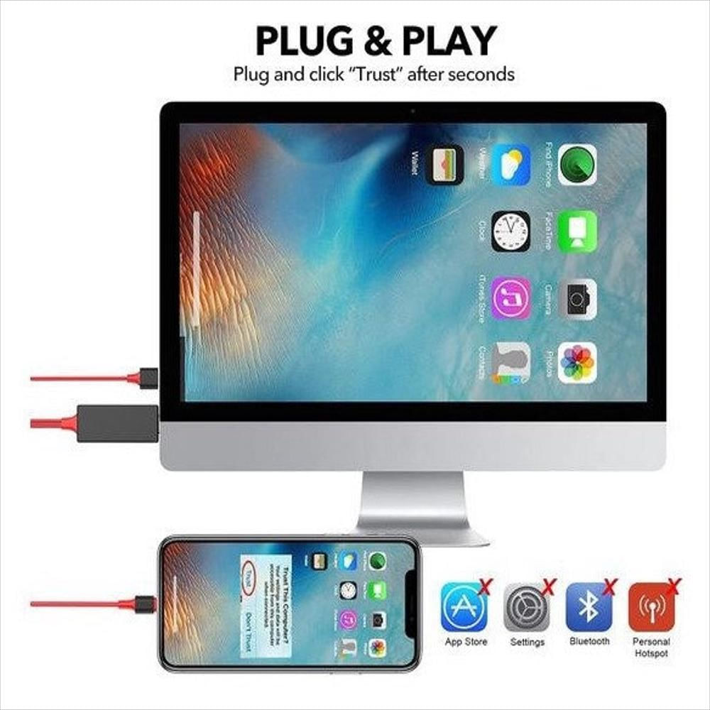 Cable Adaptador De Lightning A Hdmi 2 Metros Full Hd 1080P img #3