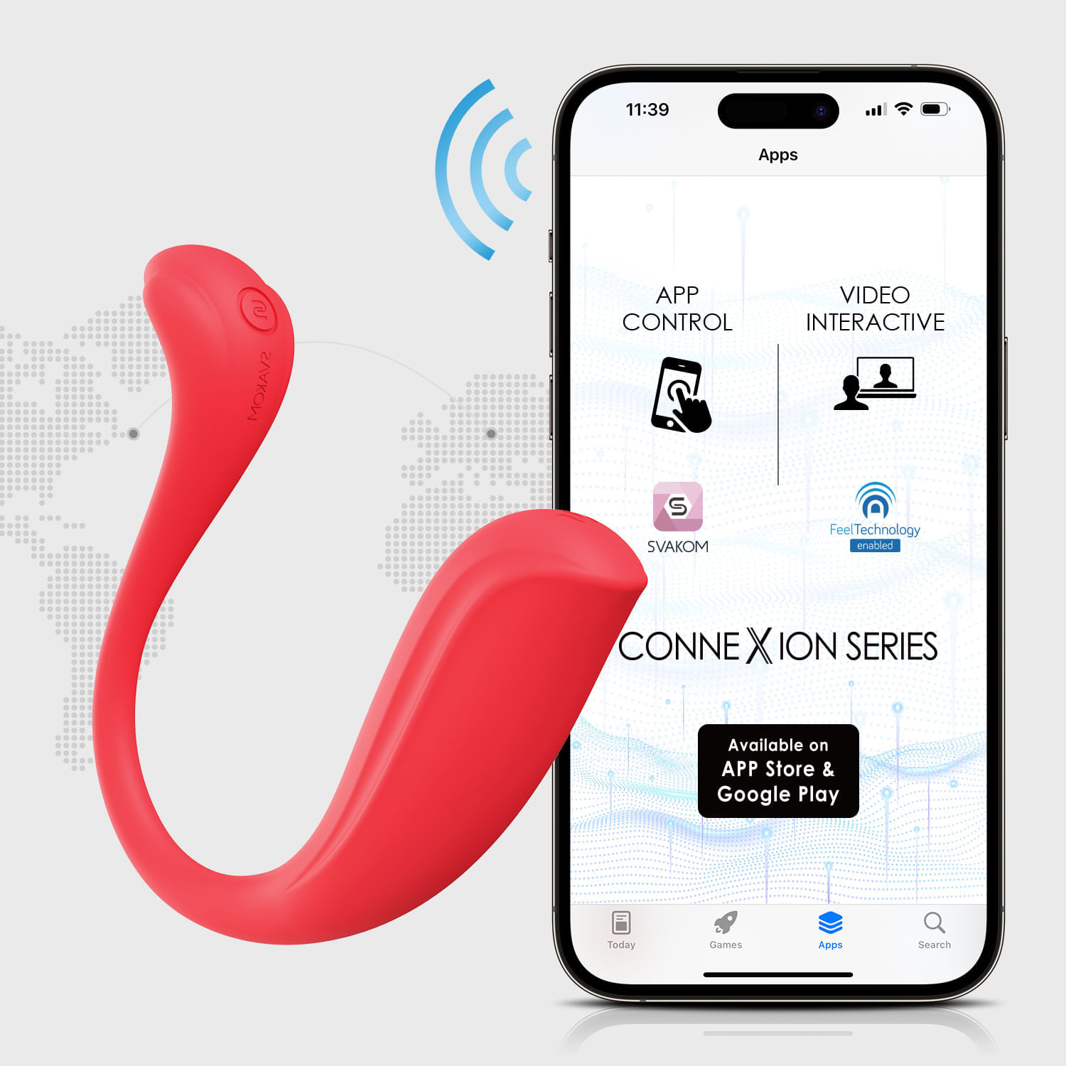 Vibrador bala interactiva con app fenix neo 2 (phoenix neo) rojo