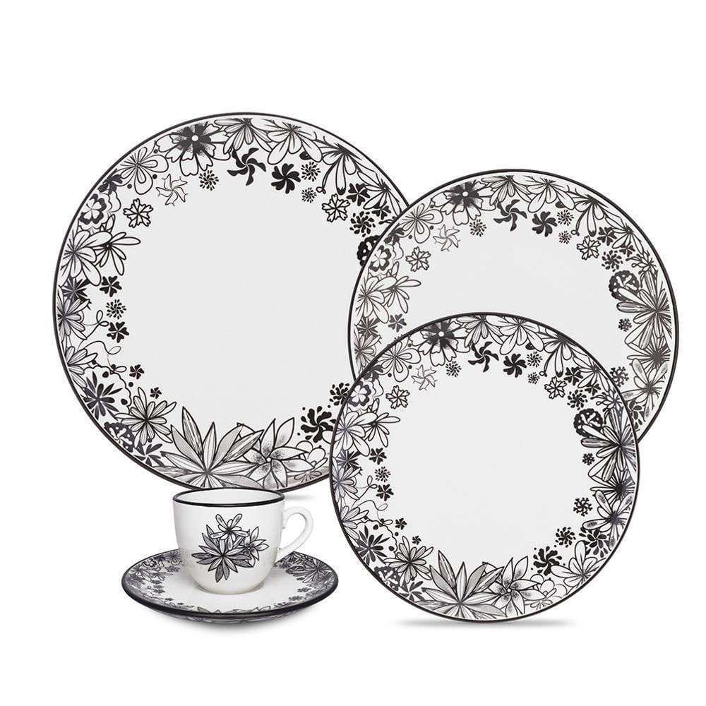 Vajilla Porcelana 20 Pzas 4Ptos Floresta Negra Ox 065482