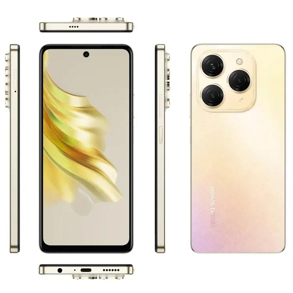 Celular Tecno Spark 20 Pro 8Gb 256 Gb Blush Dorado img #3