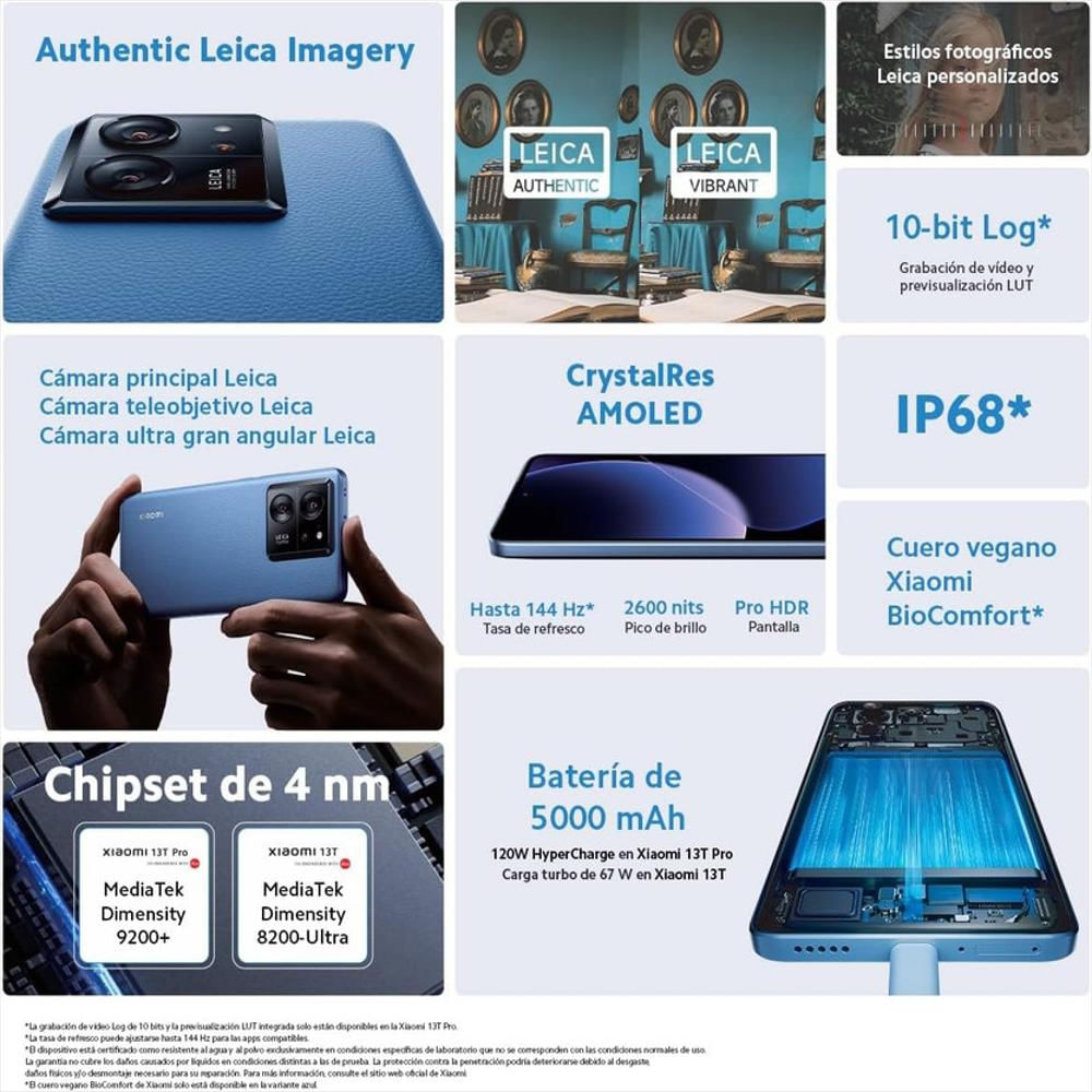 Celular Xiaomi 13T Pro 512Gb/12Gb Ram Azul img #4