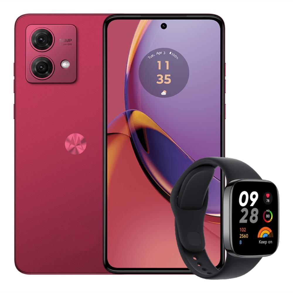 Motorola Moto G84 5G, 256Gb/8Gb Rojo + Watch 3 Active Negro