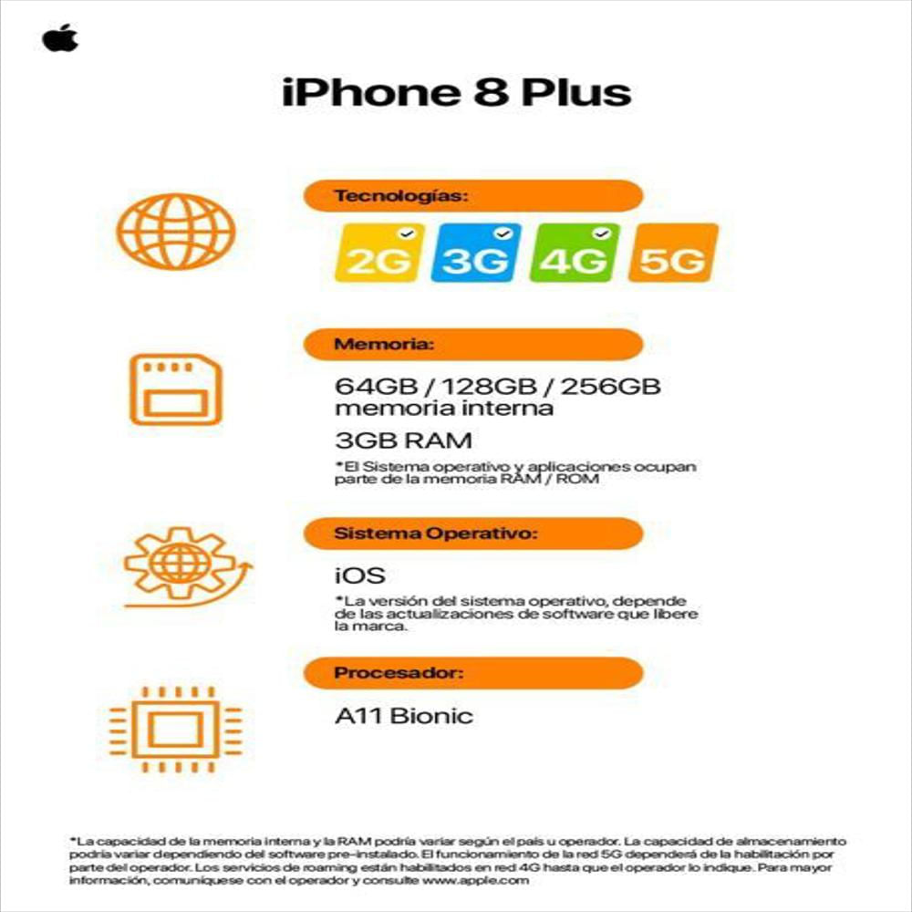 Iphone 8 Plus 64Gb Gris Espacial Reacondicionado img #4