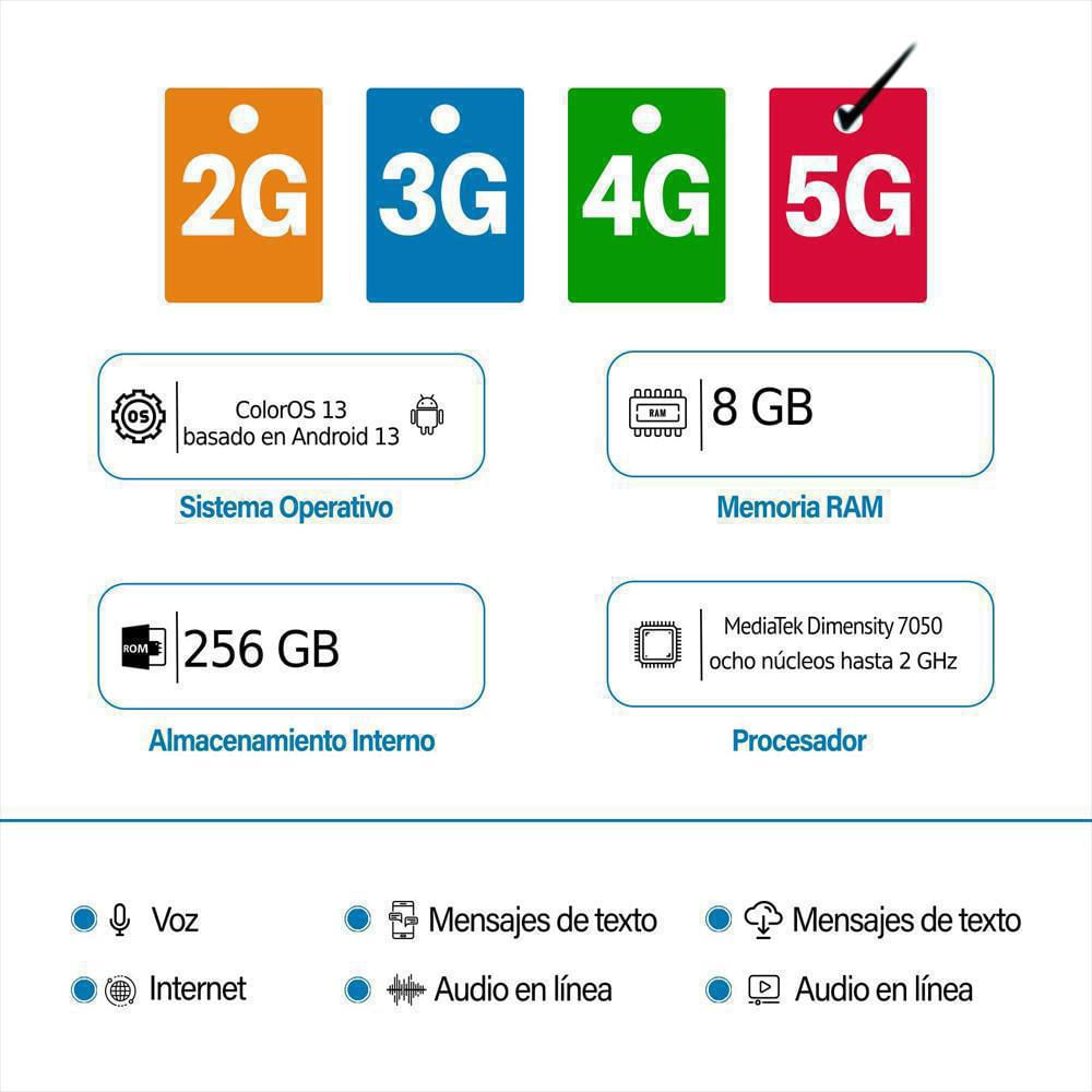 Celular Oppo Reno 10 5G 8Gb 256Gb Gris Grafito img #5