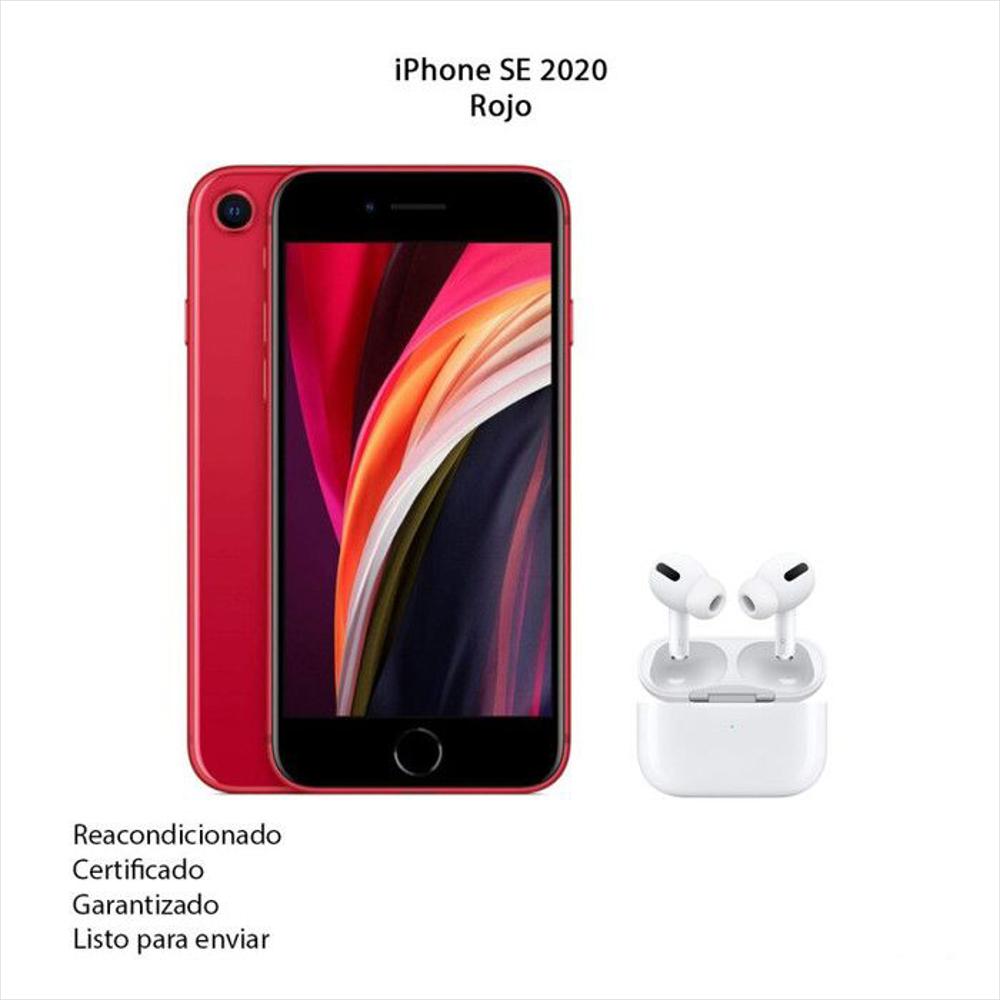 Iphone Se 2 64Gb Rojo + Audifonos Pro 2 Genericos Iphone Se 2020 Rj 64Gb Airpods Pro 2