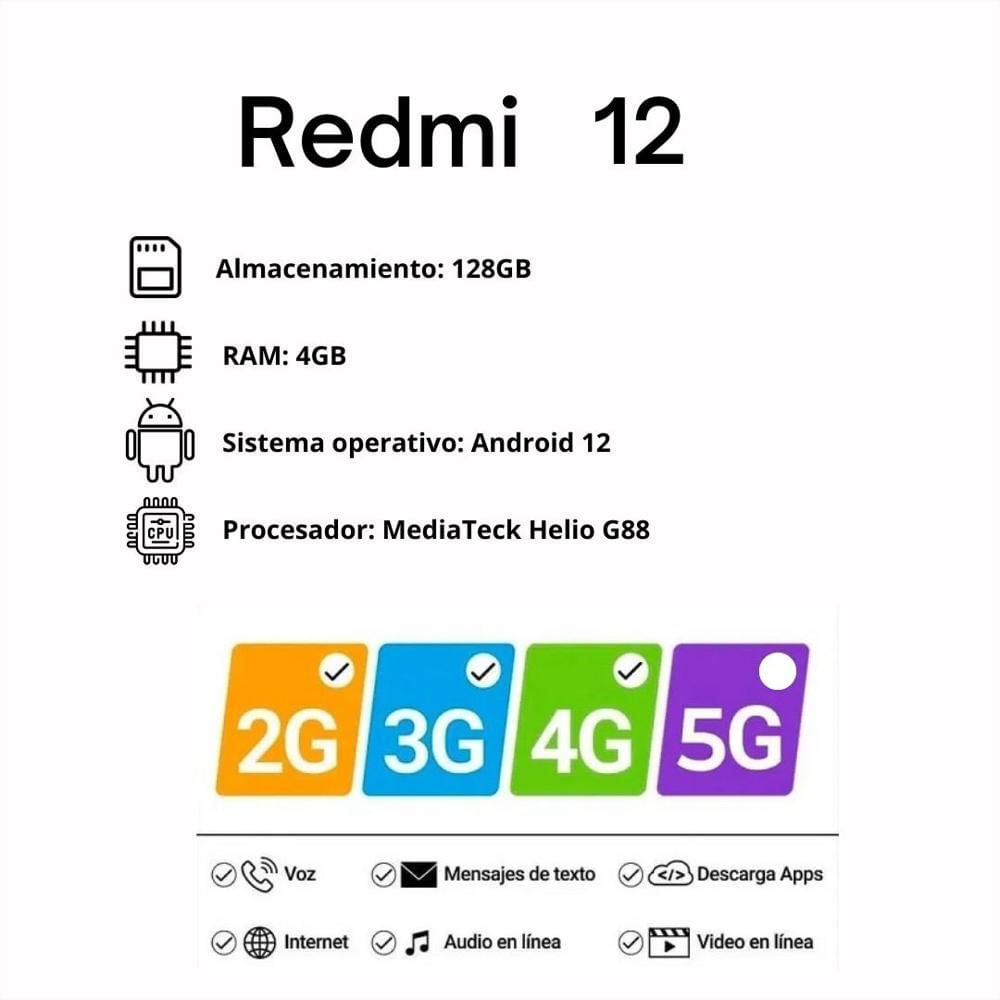 Xiaomi Redmi 12 De 128 Gb/4 Gb Ram Polar Silver img #5