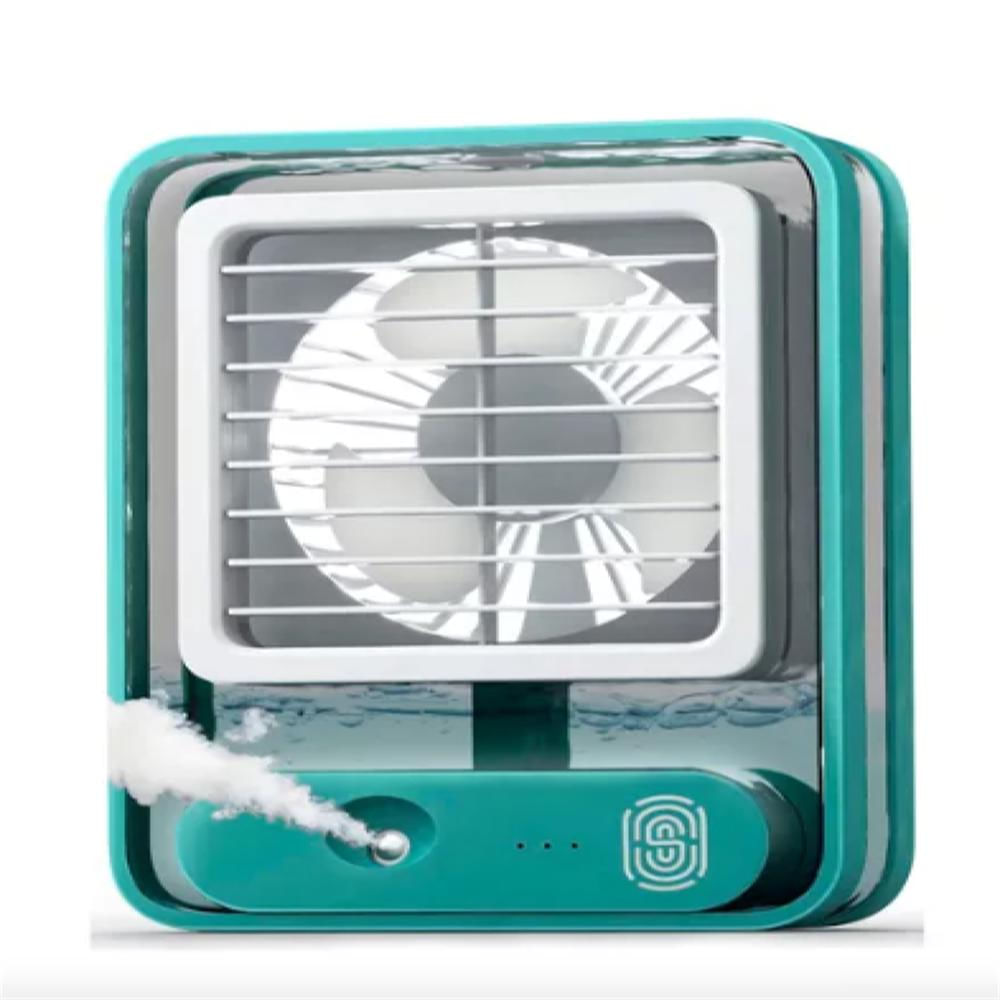 Ventilador Mini Portátil Humidificador Verde img #1