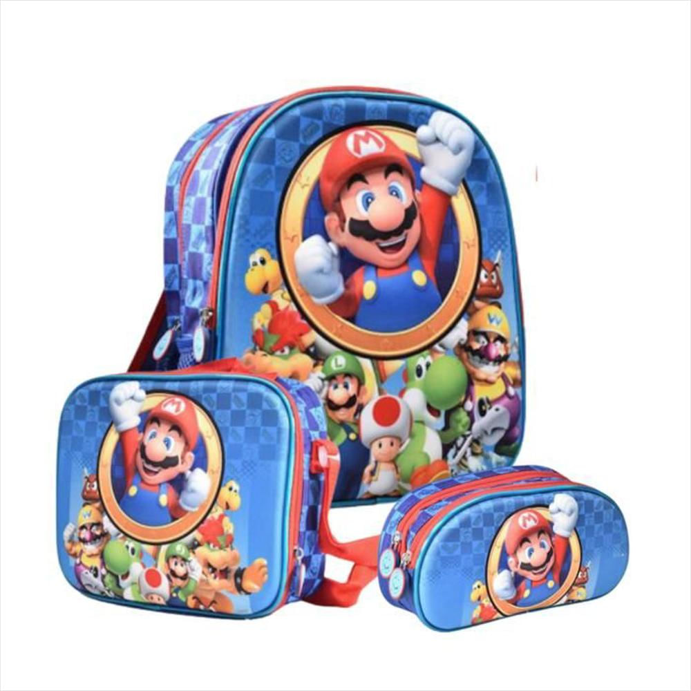 Kit X3 Maleta +Lonchera +Cartuchera Personaje 3D Niño img #1