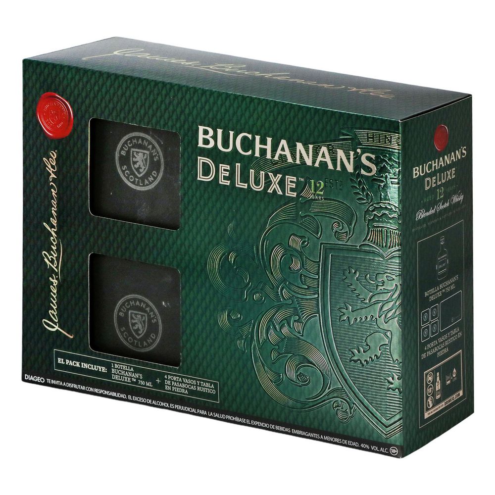Whisky BUCHANAN S Deluxe+Porta Vasos  (750  ml) img #2