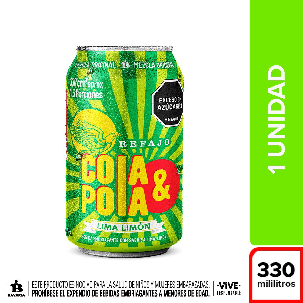 Refajo COLA Y POLA Lima Limón (330 ml)